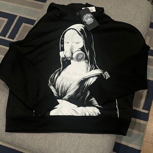 Crooks & Castles Black Hoodie with White Logo Tag